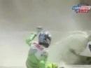 Motorcycle Explodes After Wiping Out