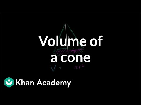 Volume of a cone