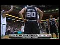MONSTER BLOCK!! Manu Ginobili Rejects kevin Garnett :D