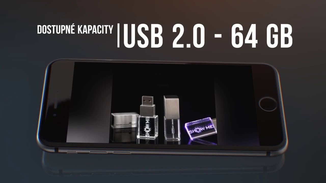 Skleněné funkční USB v elegantním obalu