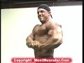 Bodybuilder Jason Bard posing practice