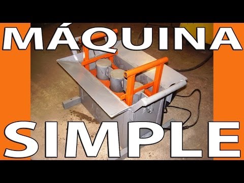 maquinaria para hacer blocks - Casero. Máquina simple para la fabricación de bloques de cemento. More information in OUR WEBSITE: http://www.irengimai-verslui.lt/ Bloques de Hormigón Coloc...