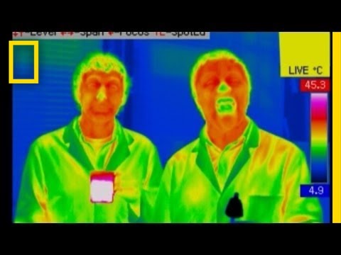 infrared - Richard Ambrose and Jonny Phillips use an infrared camera to show that it takes some heat to keep a fridge cold.