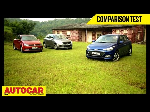 Hyundai Elite i20 VS Maruti Suzuki Swift VS Volkswagen Polo | Comparison Test | Autocar India Hyundai Elite i20 VS Maruti Suzuki Swift VS Volkswagen Polo | Comparison Test | Autocar India