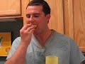 Eating a lemon with peel