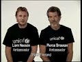 unicef: unite for children against aids: pierce brosnan & liam neeson (2006). recorded on the set of seraphim falls. =============== pierce brosnan files htt...