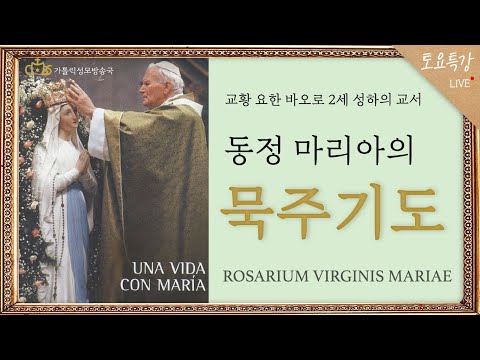 [토요특강1] 동정 마리아의 묵주기도 - 교황 요한 바오로 2세 성하의 교서 ㅣRosarium Virgini
