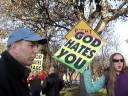 Protesting(non-violent) against the protestors of Westboro Baptist Church.