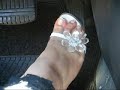 ALEXIS pedal pumping in clear heels