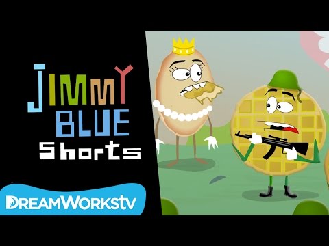 Pancakes vs Waffles | Food Fight! - Jimmy Blue Shorts