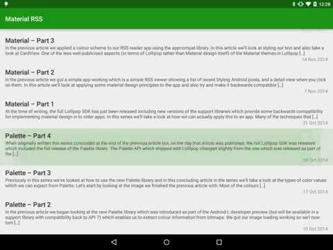 Material – Part 8 – Styling Android