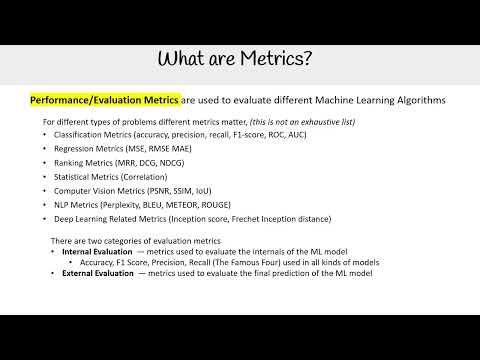 What are Evaluation Metrics in Machine Learning? - AWS AI Practitioner AIF-C01