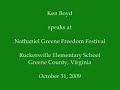 Ken Boyd Speaks at Nathanael Greene Freedom Festival