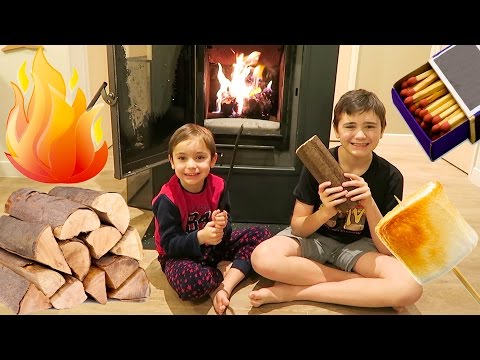 VLOG - NIGHT ROUTINE au COIN DU FEU 🔥 - Allumage, Fondue & Marshmallow Grillés