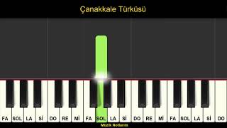 Çanakkale Türküsü Melodika Org Notaları