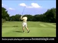 senior people playing golf scene senior people playing golf scene