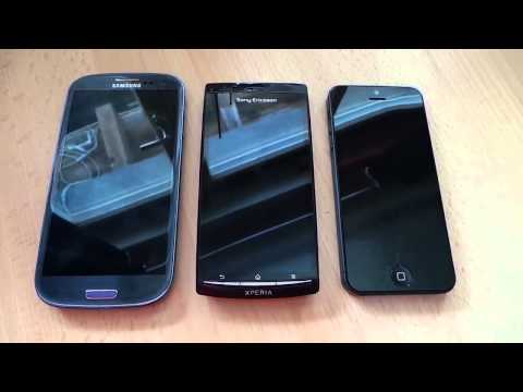 Smartphone Vergleich Iphone 5 vs Galaxy S3 vs Xperia Arc S