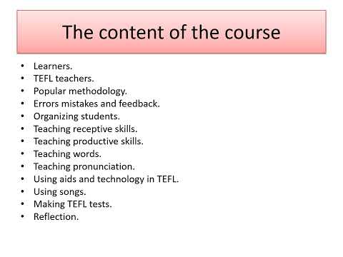 1Introduction to TEFL Course