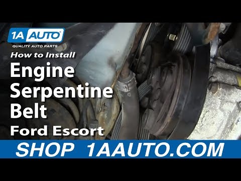 How To Install Replace Engine Serpentine Belt Ford Escort ZX2 2.0L DOHC