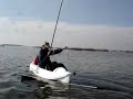 pesca de pejerrey en kayak realizada en la laguna adela. www.pescabaires.com