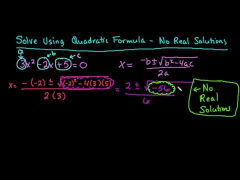 video-linktoworks-Solve Using Quadratic Formula- No Real Solution