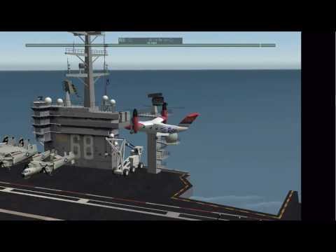 X-Plane 8 - BA609 - Vuelo Lanzarote (GCRR)-Aterrizaje en Portaaviones