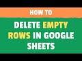 how to delete multiple rows in google sheets