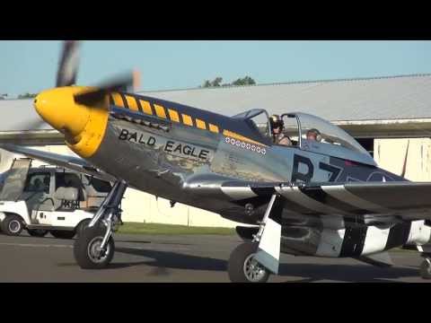 P-51 Mustang Bald Eagle departing Warrenton Fauquier Airport on 5/12/13