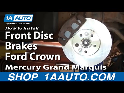 How To Install Replace Front Disc Brakes Ford Crown Victoria Mercury Grand Marquis 98-02 1AAuto.com