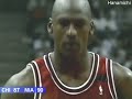Michael Jordan dominating the game.