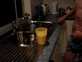 My bro drinking a tomato sauce milkshake   (very funny)