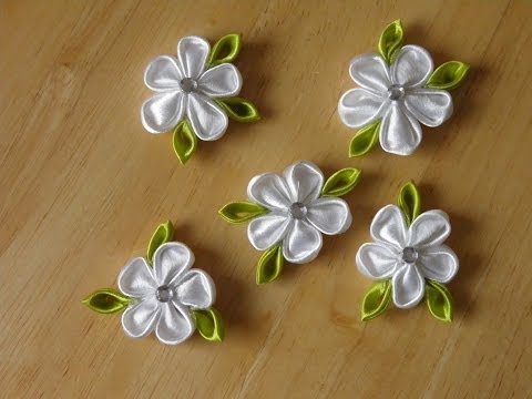 Мастер класс канзаши маленький цветок Мастер класс канзаши маленький цветок