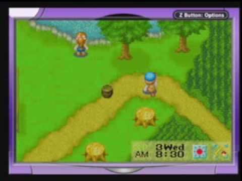 Harvest Moon (series) - Oh no! I forgot to feed the chickens! This is some random gameplay of me playing a day of Harvest Moon: Friends of Mineral Town (a GBA game)
