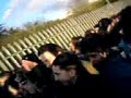 Luton Fans In The Away Cage At Millwall Luton Fans In The Away Cage At Millwall