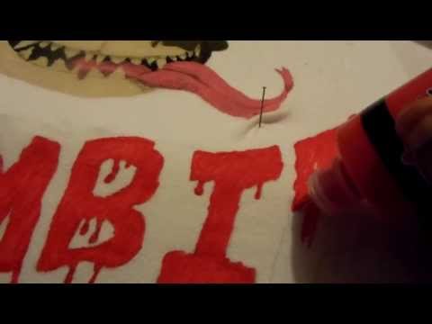 how to paint letters on a t-shirt