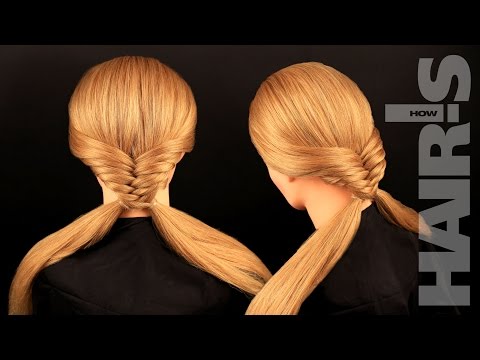How-To Video Tutorial `How to do a fishtail braid with pigtails hairstyle` How-To Video Tutorial `How to do a fishtail braid with pigtails hairstyle`