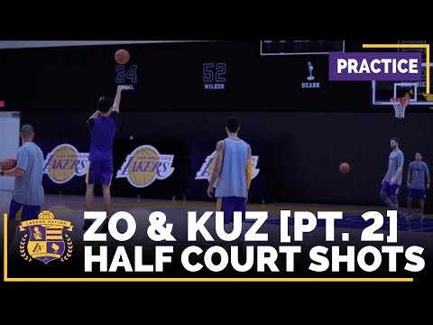 Video: Lonzo Ball, Kyle Kuzma Half-Court Shootout Competition (PT. 2)