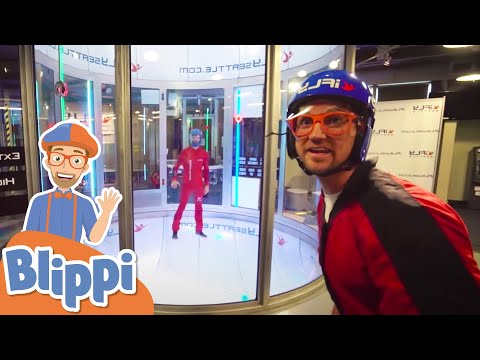 Blippi Goes Indoor Skydiving Thumbnail