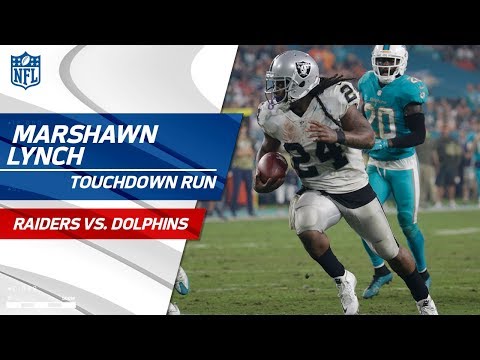 Video: Marshawn Lynch Leads Oakland Downfield for TD to Extend Lead! | Raiders vs. Dolphins | NFL Wk 9