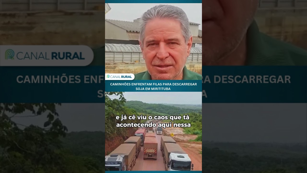 Caminhões enfrentam fila para descarregar soja em Miritituba