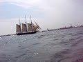 Crowther Buccaneer 24 trimaran outside Milwaukee Harbor