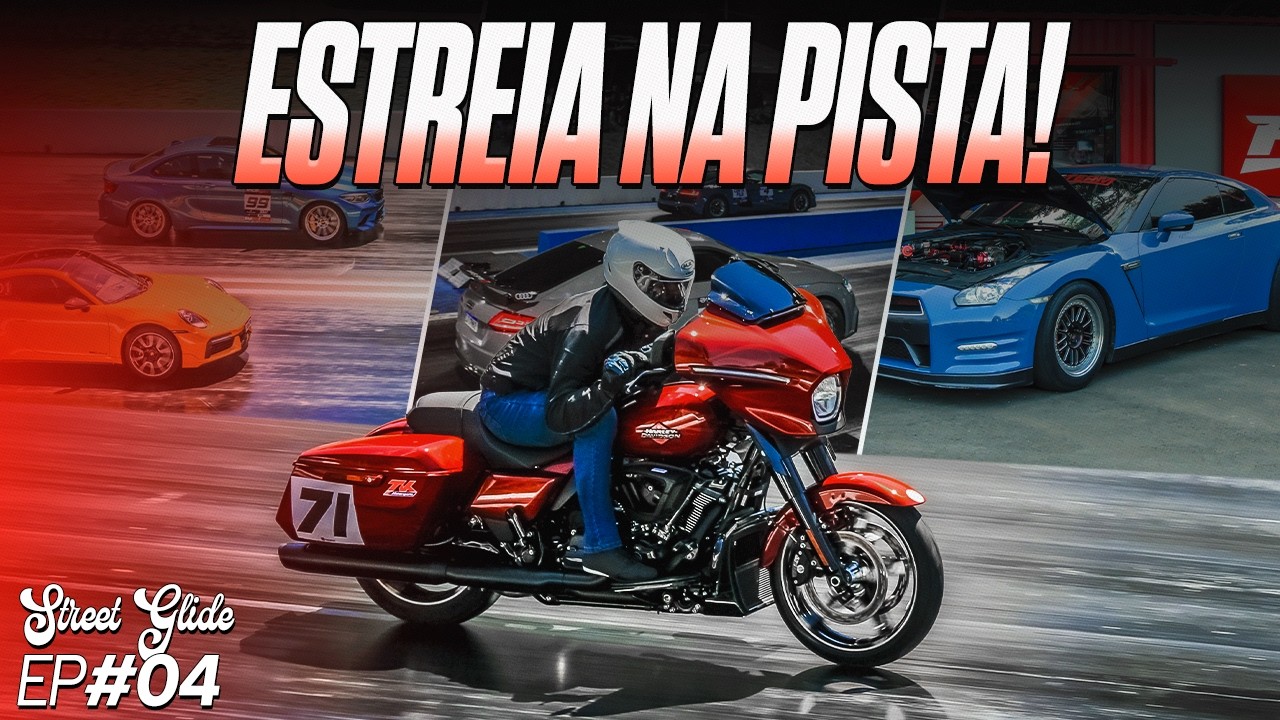 Fui acelerar a Harley Street Glide no evento dos carros importados! Race 100-200 402 no SPID