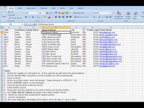 how to locate duplicates in excel