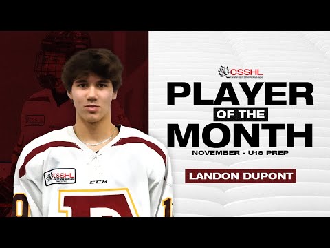 Landon DuPont - November U18 Prep Player of the Month