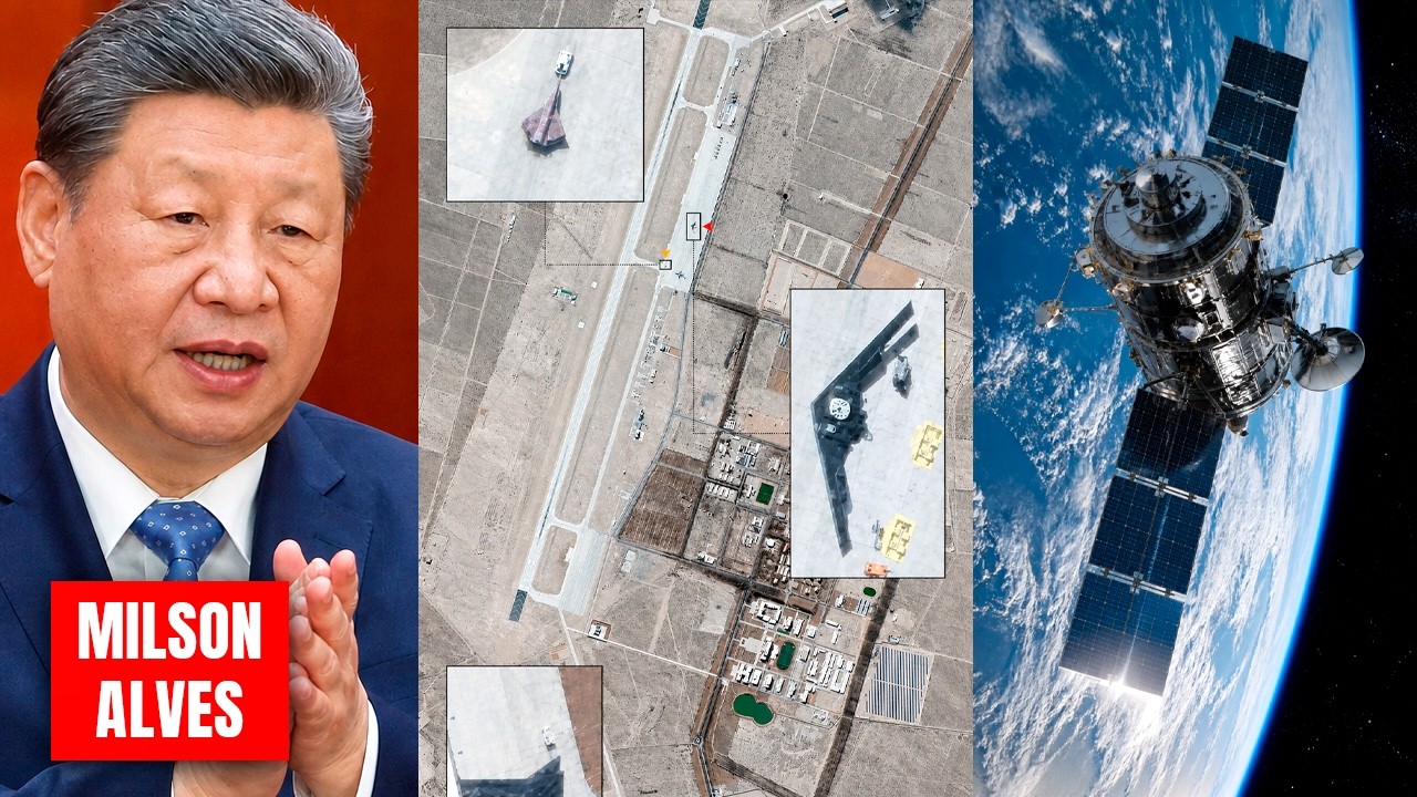 Satélite revela DRONES gigantes da CHINA operando