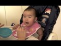 8-month-old Nikki is taking lunch