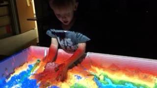 Mr. Canada's Nephew Plays with the Augmented Reality Sandbox