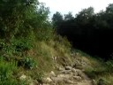 The remains of an old mountain fortress in Korea.