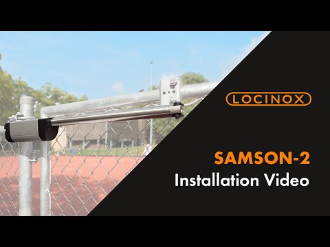 Samson-2 Hydraulic Gate Closer using the Chain Link Bracket - Locinox Installation Video