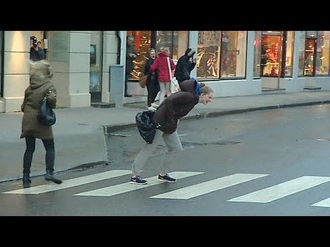 People - People Christmas shopping in downtown Aalesund had troubles crossing the street today. The storm... Let the pictures do the talking : subscribe to the no com...
